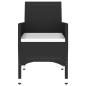 Preview: 3-tlg. Garten-Essgruppe Poly Rattan Schwarz