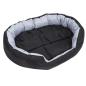 Preview: Hundekissen Wendbar und Waschbar Grau und Schwarz 110x80x23 cm