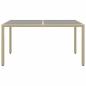 Preview: 7-tlg. Garten-Essgruppe Poly Rattan und Hartglas Beige