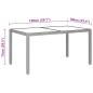 Preview: 7-tlg. Garten-Essgruppe Poly Rattan und Hartglas Beige