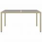 Preview: 7-tlg. Garten-Essgruppe Poly Rattan und Hartglas Beige