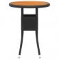 Preview: 3-tlg. Garten-Essgruppe Poly Rattan Schwarz