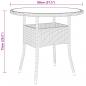 Preview: 3-tlg. Garten-Essgruppe Poly Rattan Schwarz