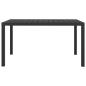 Preview: 7-tlg. Garten-Essgruppe mit Kissen Poly Rattan Schwarz
