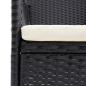 Preview: 9-tlg. Garten-Essgruppe mit Kissen Poly Rattan Schwarz