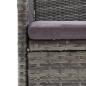 Preview: 3-tlg. Garten-Essgruppe mit Kissen Poly Rattan Grau