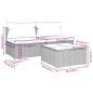 Preview: 3-tlg. Garten-Lounge-Set mit Kissen Poly Rattan Braun
