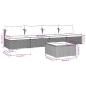 Preview: 5-tlg. Garten-Lounge-Set mit Kissen Poly Rattan Braun