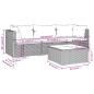 Preview: 4-tlg. Garten-Lounge-Set mit Auflagen Poly Rattan Braun