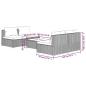 Preview: 5-tlg. Garten-Lounge-Set mit Kissen Poly Rattan Braun