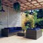 Preview: ARDEBO.de - 6-tlg. Garten-Lounge-Set mit Kissen Poly Rattan Grau