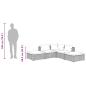 Preview: 5-tlg. Garten-Lounge-Set mit Kissen Poly Rattan Braun