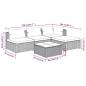 Preview: 5-tlg. Garten-Lounge-Set mit Kissen Poly Rattan Braun