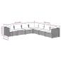 Preview: 7-tlg. Garten-Lounge-Set mit Kissen Poly Rattan Braun