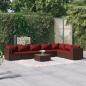 Preview: ARDEBO.de - 8-tlg. Garten-Lounge-Set mit Kissen Poly Rattan Braun