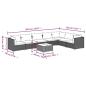 Preview: 8-tlg. Garten-Lounge-Set mit Kissen Poly Rattan Braun