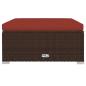 Preview: 6-tlg. Garten-Lounge-Set mit Auflagen Poly Rattan Braun