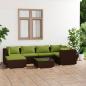 Preview: ARDEBO.de - 7-tlg. Garten-Lounge-Set mit Kissen Poly Rattan Braun