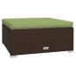 Preview: 7-tlg. Garten-Lounge-Set mit Kissen Poly Rattan Braun