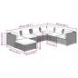 Preview: 7-tlg. Garten-Lounge-Set mit Kissen Poly Rattan Braun