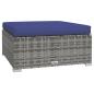 Preview: 8-tlg. Garten-Lounge-Set mit Kissen Poly Rattan Grau