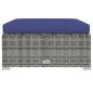 Preview: 8-tlg. Garten-Lounge-Set mit Kissen Poly Rattan Grau