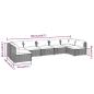 Preview: 7-tlg. Garten-Lounge-Set mit Kissen Poly Rattan Braun