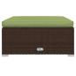 Preview: 11-tlg. Garten-Lounge-Set mit Kissen Braun Poly Rattan