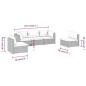 Preview: 5-tlg. Garten-Lounge-Set mit Kissen Poly Rattan Braun