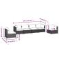 Preview: 6-tlg. Garten-Lounge-Set mit Kissen Poly Rattan Braun