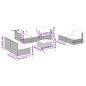 Preview: 8-tlg. Garten-Lounge-Set mit Kissen Poly Rattan Braun