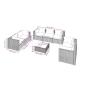 Preview: 8-tlg. Garten-Lounge-Set mit Kissen Poly Rattan Braun