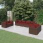 Preview: ARDEBO.de - 8-tlg. Garten-Lounge-Set mit Kissen Poly Rattan Braun