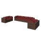 Preview: 8-tlg. Garten-Lounge-Set mit Kissen Poly Rattan Braun