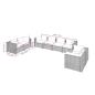 Preview: 8-tlg. Garten-Lounge-Set mit Kissen Poly Rattan Braun