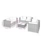 Preview: 7-tlg. Garten-Lounge-Set mit Kissen Poly Rattan Braun
