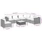 Preview: 8-tlg. Garten-Lounge-Set mit Kissen Poly Rattan Braun