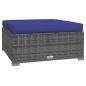 Preview: 10-tlg. Garten-Lounge-Set mit Kissen Poly Rattan Grau