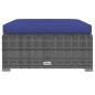 Preview: 10-tlg. Garten-Lounge-Set mit Kissen Poly Rattan Grau