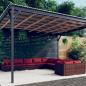 Preview: ARDEBO.de - 10-tlg. Garten-Lounge-Set mit Kissen Poly Rattan Braun