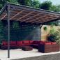 Preview: ARDEBO.de - 11-tlg. Garten-Lounge-Set mit Kissen Poly Rattan Braun
