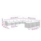 Preview: 11-tlg. Garten-Lounge-Set mit Kissen Poly Rattan Braun
