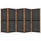 Preview: 5-tlg. Raumteiler Schwarz 350x180 cm