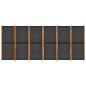 Preview: 6-tlg. Raumteiler Schwarz 420x180 cm