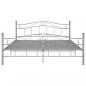Preview: Bett Grau Metall 140x200 cm