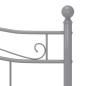Preview: Bett Grau Metall 140x200 cm