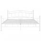 Preview: Bett Weiß Metall 200x200 cm