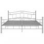 Preview: Bett Grau Metall 200x200 cm