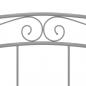 Preview: Bett Grau Metall 200x200 cm
