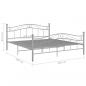 Preview: Bett Grau Metall 200x200 cm